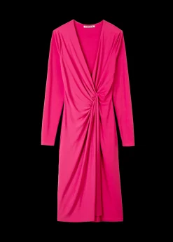 Crepe Jurk Met Drapering