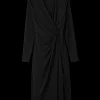 Crepe Jurk Met Drapering