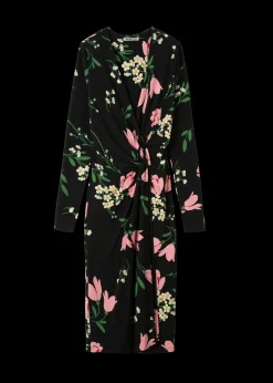 Crepe Jurk Met Drapering