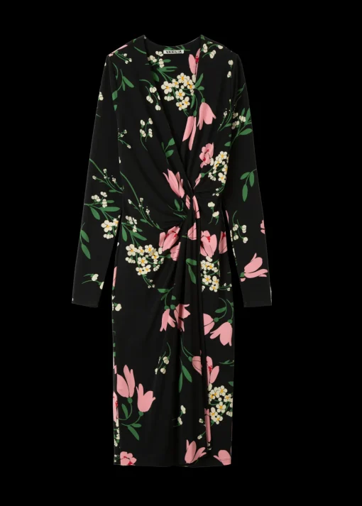 Crepe Jurk Met Drapering