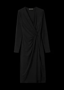 Crepe Jurk Met Drapering
