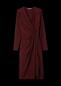 Crepe Jurk Met Drapering