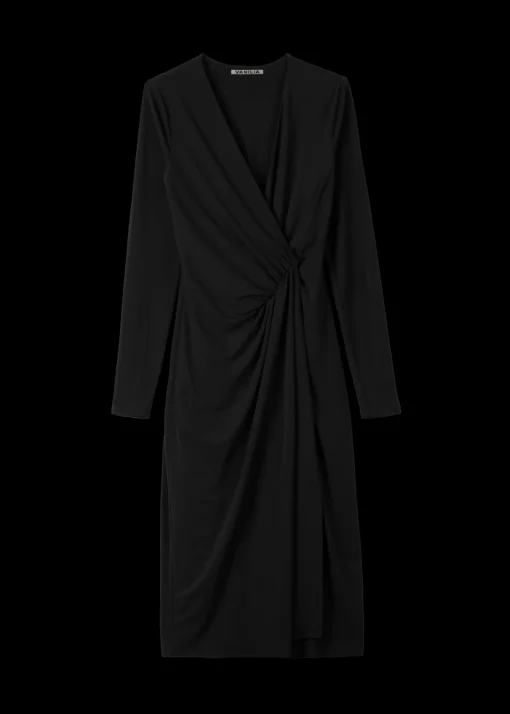 Crepe Jurk Met Drapering