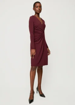 Crepe Jurk Met Drapering