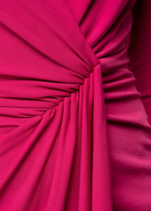 Crepe Jurk Met Drapering