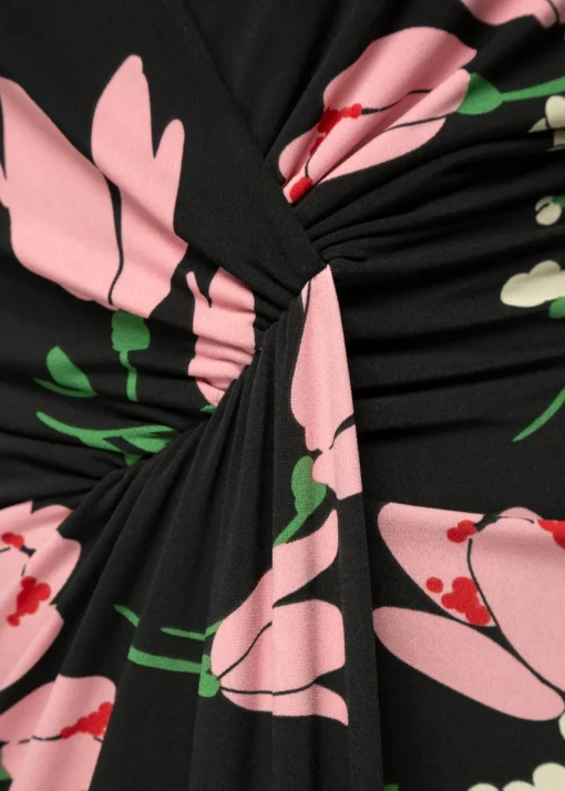 Crepe Jurk Met Drapering