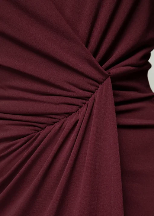 Crepe Jurk Met Drapering