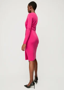 Crepe Jurk Met Drapering