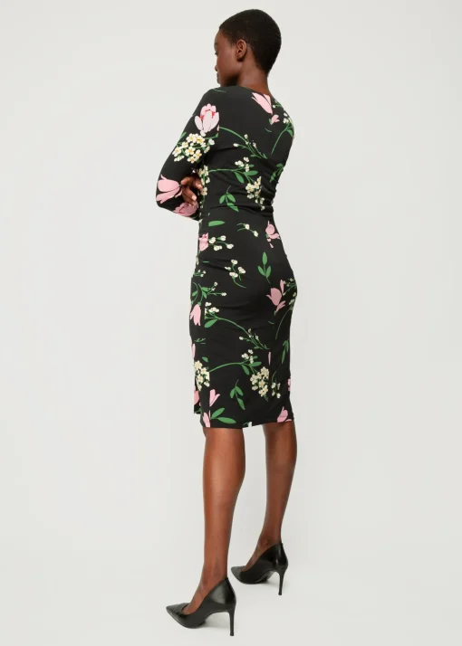 Crepe Jurk Met Drapering