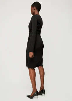 Crepe Jurk Met Drapering
