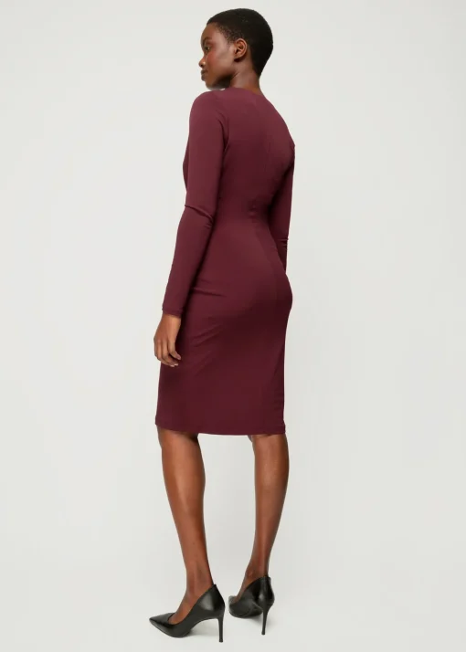 Crepe Jurk Met Drapering