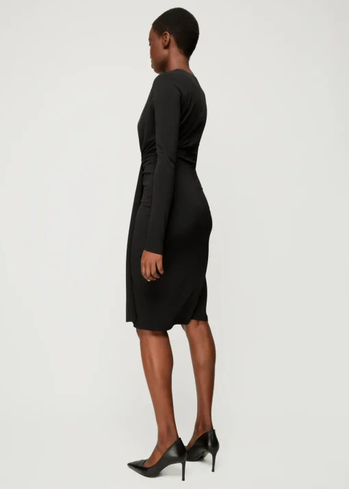 Crepe Jurk Met Drapering