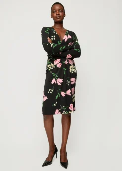 Crepe Jurk Met Drapering