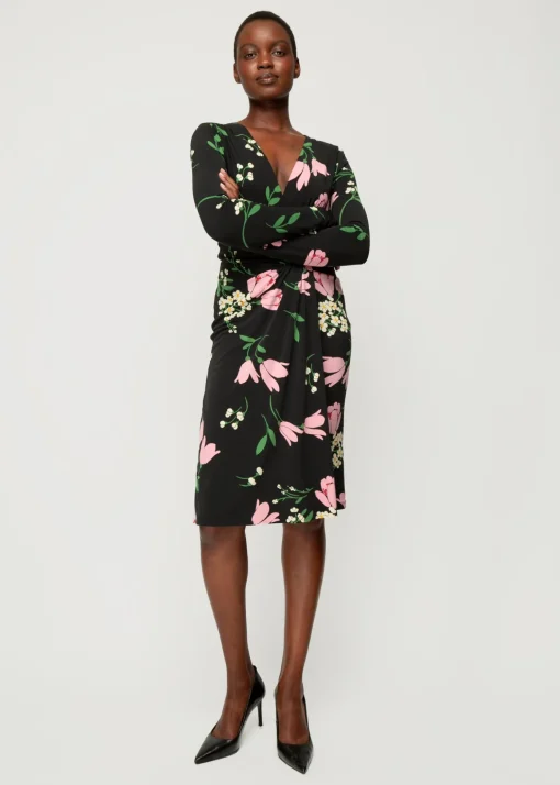 Crepe Jurk Met Drapering
