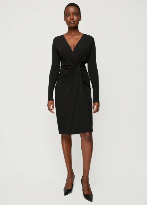 Crepe Jurk Met Drapering
