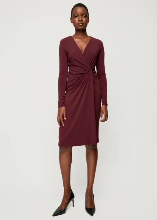 Crepe Jurk Met Drapering