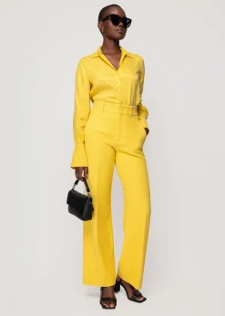 Crinkle Structuur Pantalon
