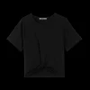 Cropped Shirt Met Knoopdetail