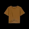 Cropped Shirt Met Knoopdetail