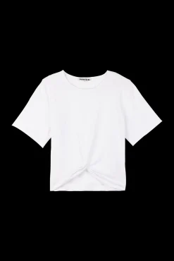Cropped Shirt Met Knoopdetail