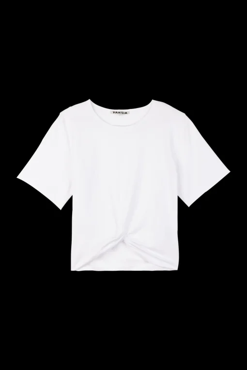 Cropped Shirt Met Knoopdetail