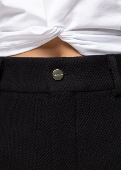 Cropped Shirt Met Knoopdetail