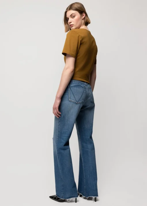 Cropped Shirt Met Knoopdetail