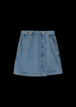 Denim Mini Wikkelrok