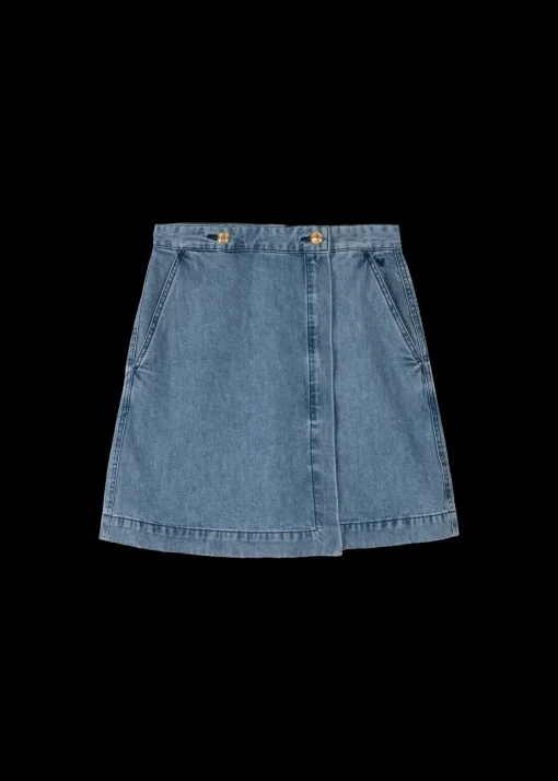 Denim Mini Wikkelrok