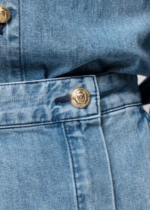 Denim Mini Wikkelrok