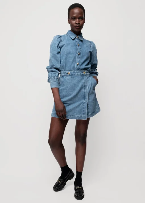 Denim Mini Wikkelrok