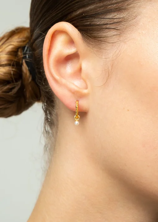 Enamel Oorbellen Belle Met Parel