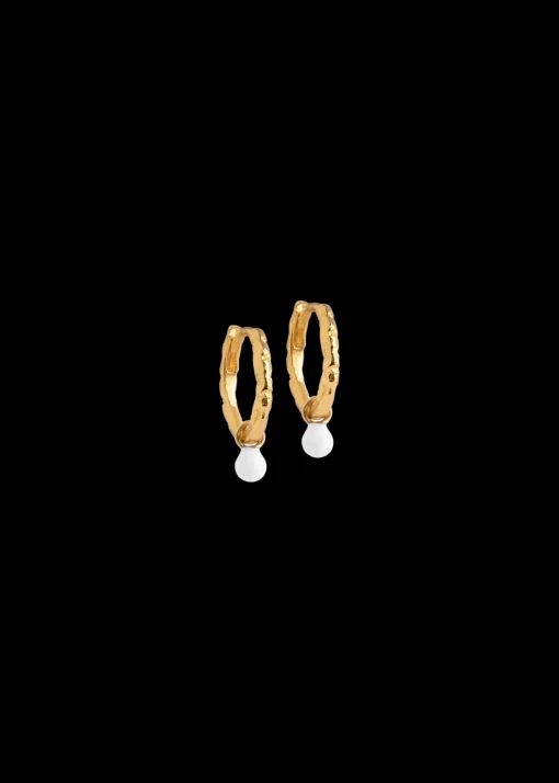 Enamel Oorbellen Belle Met Parel