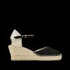 Espadrij Suede Sandalen Met Sleehak
