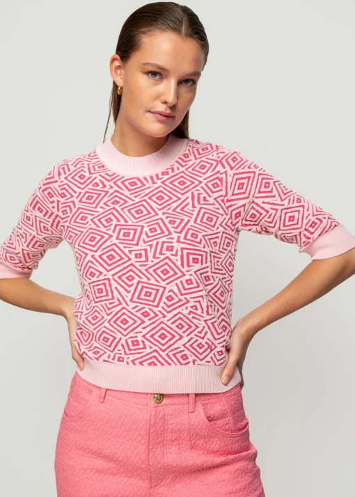 Jacquard Gebreide Top
