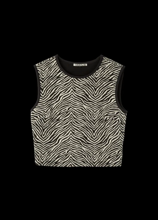 Jacquard Zebra Top