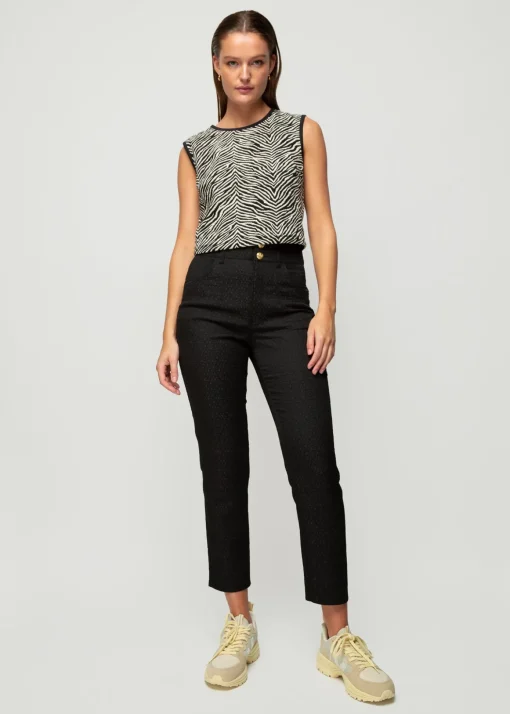 Jacquard Zebra Top