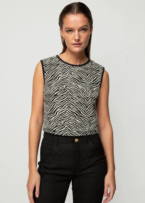 Jacquard Zebra Top