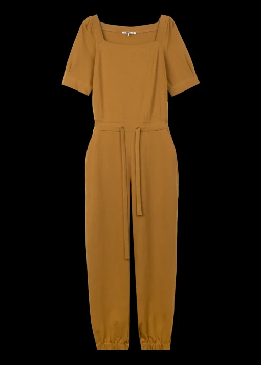 Katoenen Jumpsuit Met Vierkante Hals