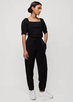 Katoenen Jumpsuit Met Vierkante Hals