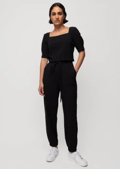 Katoenen Jumpsuit Met Vierkante Hals