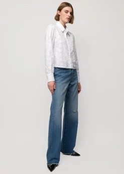 Katoenen Ripple Blouse