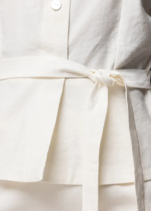 Linnen Blouse Met Korte Mouw