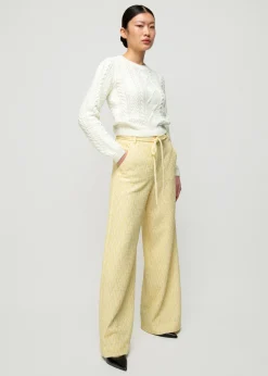 Pantalon Met Zigzag Structuur
