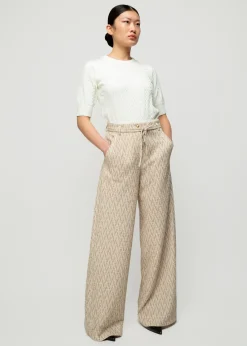 Pantalon Met Zigzag Structuur