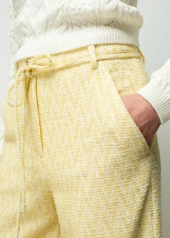 Pantalon Met Zigzag Structuur