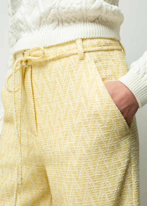 Pantalon Met Zigzag Structuur