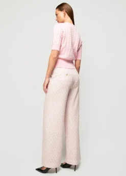 Pantalon Met Zigzag Structuur