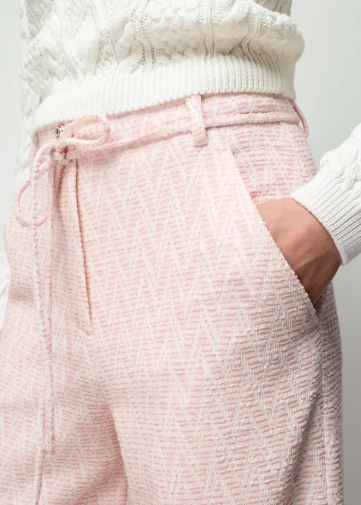 Pantalon Met Zigzag Structuur