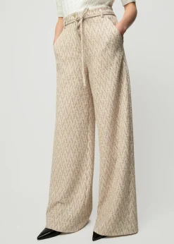 Pantalon Met Zigzag Structuur